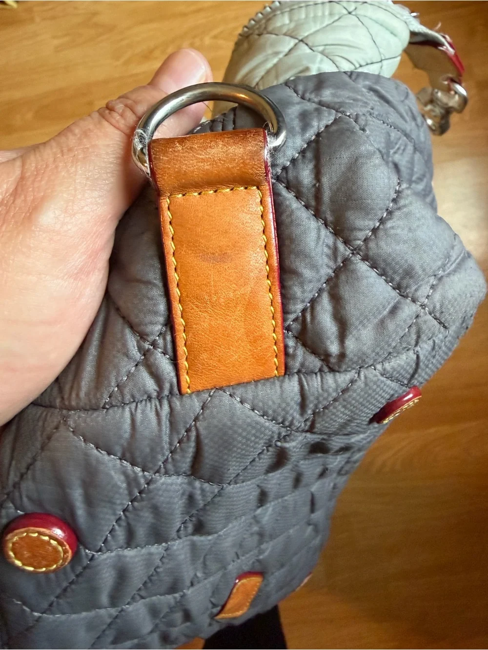 MZ Wallace Two-Tone Quilted Women’s Shoulder Bag - Gray & Light Gray